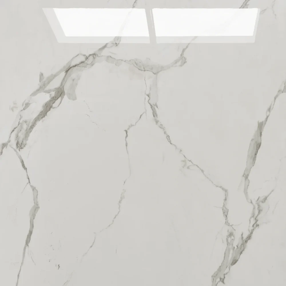 Płytka mineralna Modee Pietra Santa White – HIGH Gloss, 1200 × 600 mm (WMT538G)