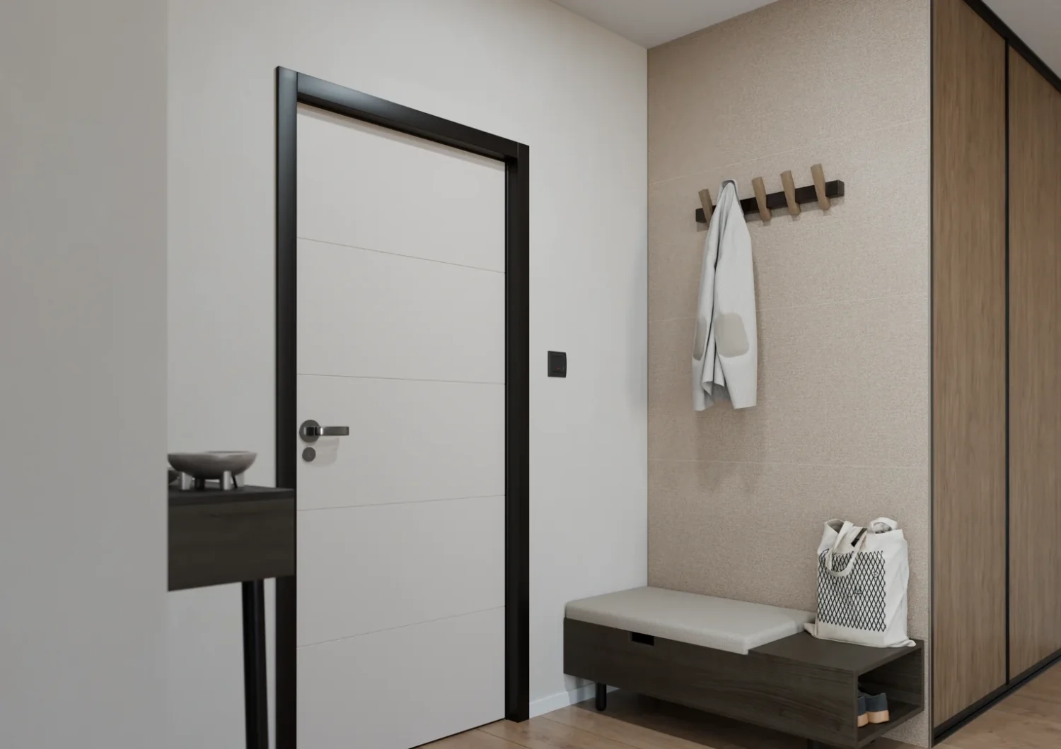 Płytka mineralna Modee Tweed Ivory – Stripes, 1200 × 600 mm (WMT528S)