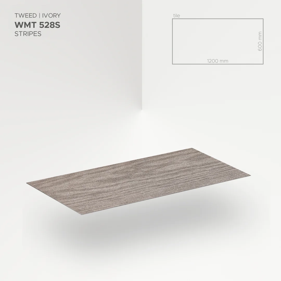 Płytka mineralna Modee Tweed Ivory – Stripes, 1200 × 600 mm (WMT528S)